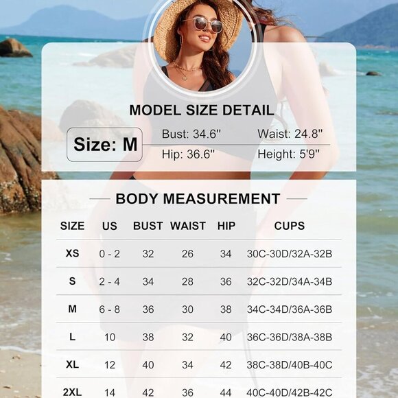 Women's High Waisted Bikini Set with Mesh Sarong Wraps - Picture 6 of 6